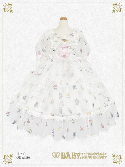 【CHOPIN 】フラワーパステルレースアンサンブル Pre-order] Innocent Opal Bouquet Princess One-Piece Dress – BABY