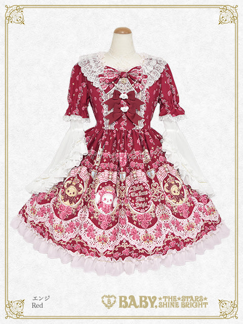 【予約】くみゃちゃんの La Princesse Éternelle柄 ワンピース