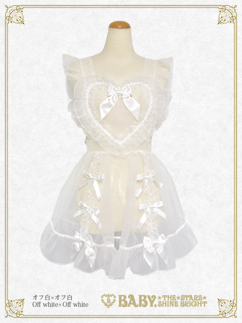 Organdy Ribbon heart apron
