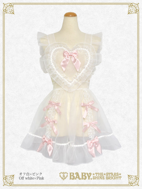 Organdy Ribbon heart apron