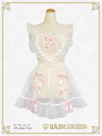 Organdy Ribbon heart apron