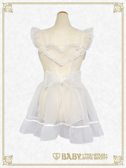 Organdy Ribbon heart apron