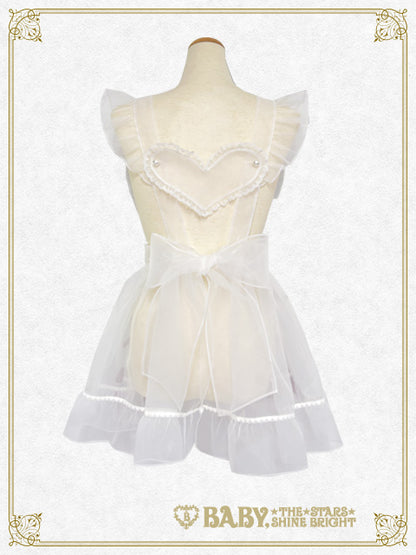 Organdy Ribbon heart apron