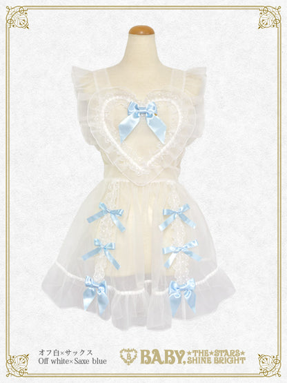Organdy Ribbon heart apron