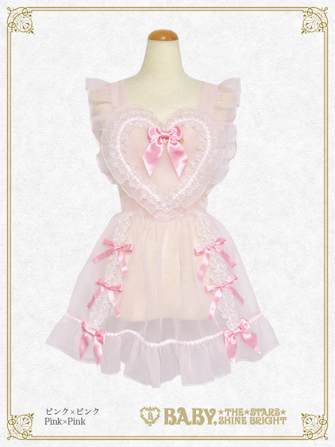 Organdy Ribbon heart apron