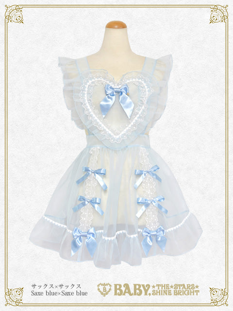 Organdy Ribbon heart apron