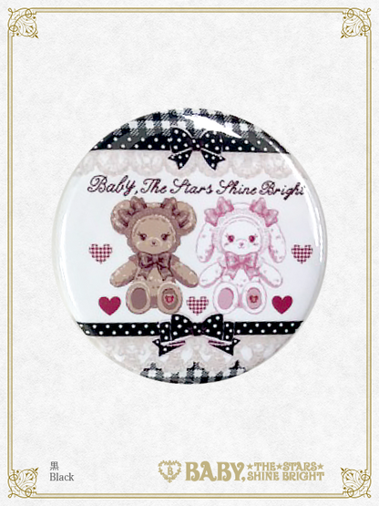 くみゃちゃんのSweet Heart Check柄 缶バッジ