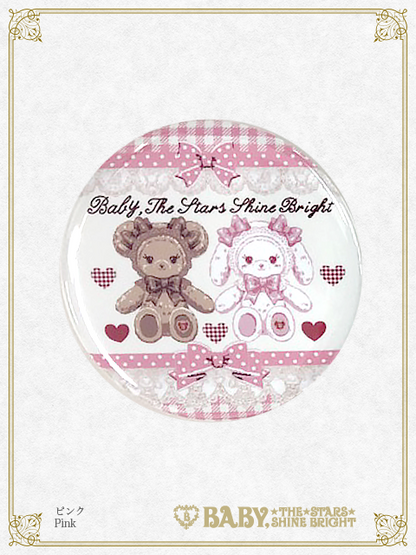 くみゃちゃんのSweet Heart Check柄 缶バッジ