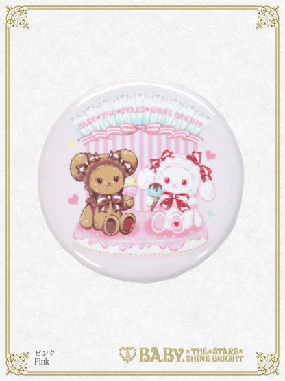 くみゃちゃんのSweet Ice Cream柄 缶バッジ