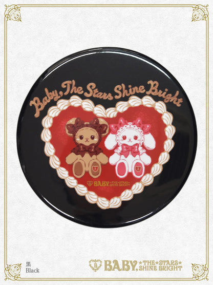 くみゃちゃんのSweet Baby Love Heart柄 Big 缶バッジ