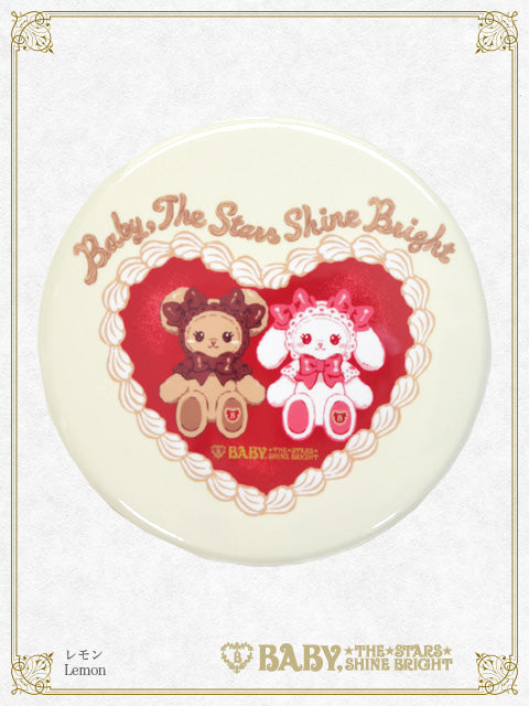くみゃちゃんのSweet Baby Love Heart柄 Big 缶バッジ