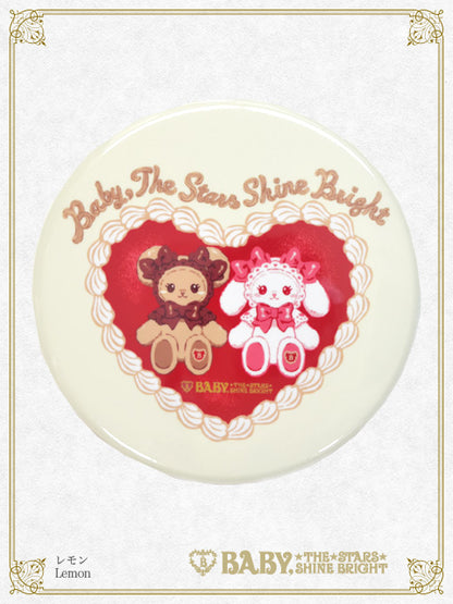 くみゃちゃんのSweet Baby Love Heart柄 Big 缶バッジ