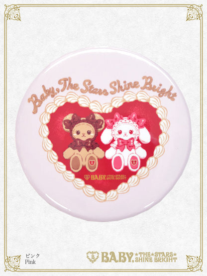 くみゃちゃんのSweet Baby Love Heart柄 Big 缶バッジ