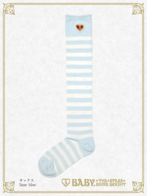 Princess Drop Embroidery Border Over-knee Socks