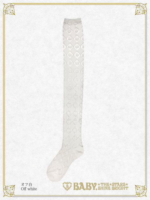 BABY Diamond Pattern See-through Over-the-Knee Socks