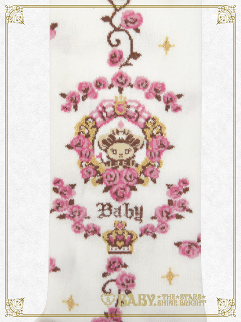 【予約】くみゃちゃんの La Princesse Éternelle柄 オーバーニーソックス