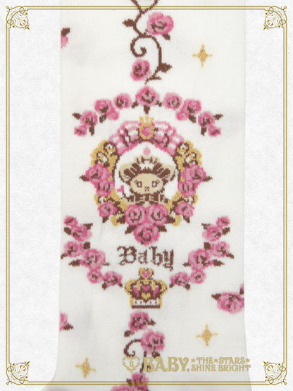 【予約】くみゃちゃんの La Princesse Éternelle柄 オーバーニーソックス
