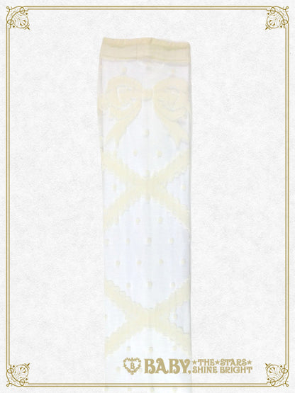 Lace up dot see-through Over-knee socks