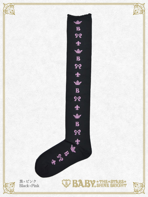 Baby Crown Ribbon Over-knee socks
