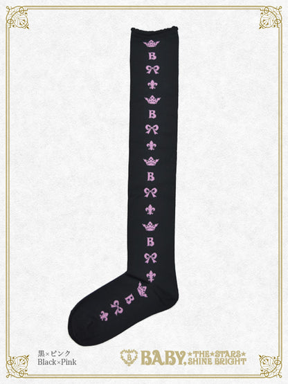 Baby Crown Ribbon Over-knee socks