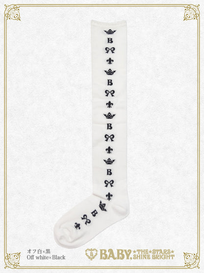 Baby Crown Ribbon Over-knee socks