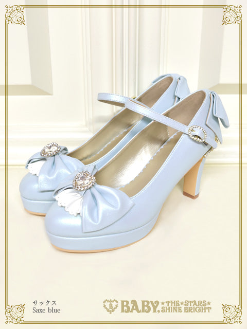 Cinderellaクリスタルハートパンプス