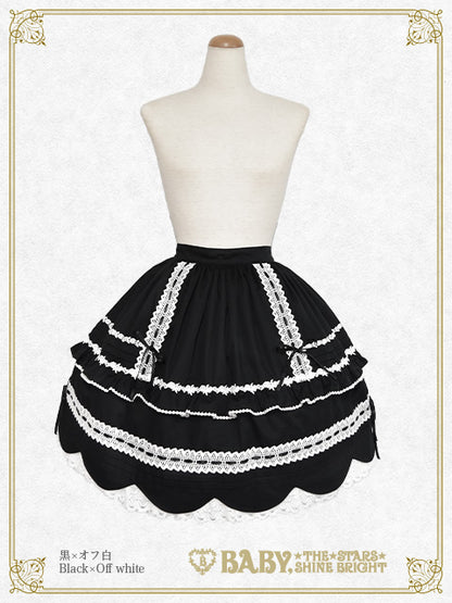 【予約】裾スカラップスカート