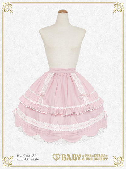 【予約】裾スカラップスカート