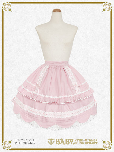 【予約】裾スカラップスカート