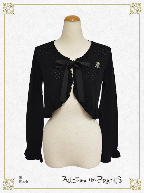 A/P logo embroidery frill bolero