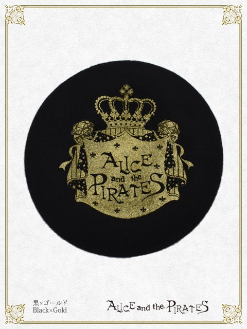 A/P crown print beret