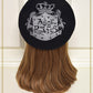 A/P crown print beret