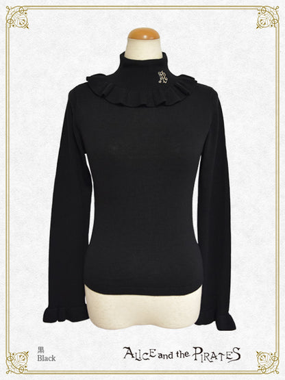 A/P turtleneck frill pullover
