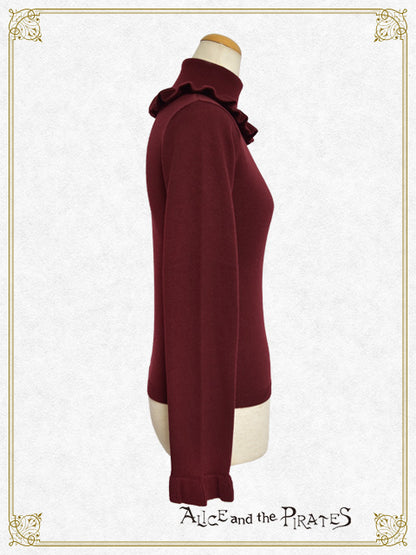A/P turtleneck frill pullover
