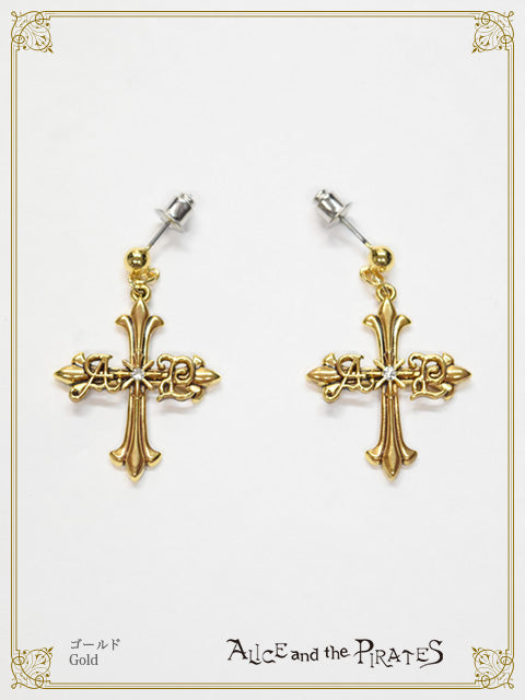 [Pre-order] A/P Cross pierced earrings