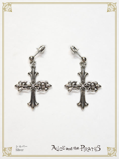 [Pre-order] A/P Cross pierced earrings