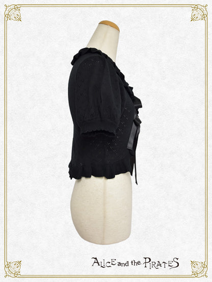 半袖透かし編みボレロ