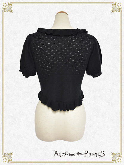 半袖透かし編みボレロ