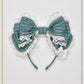 dobby stripe ribbon head bow