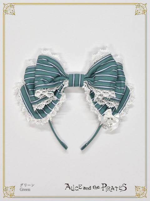 dobby stripe ribbon head bow