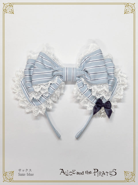 dobby stripe ribbon head bow