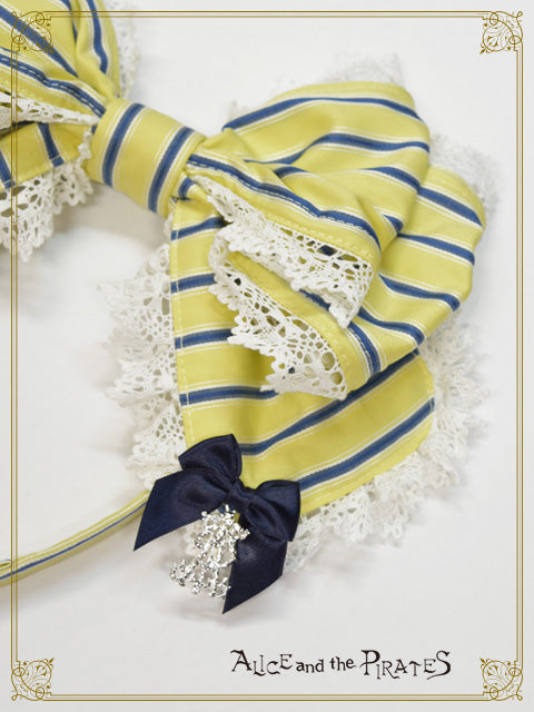 dobby stripe ribbon head bow