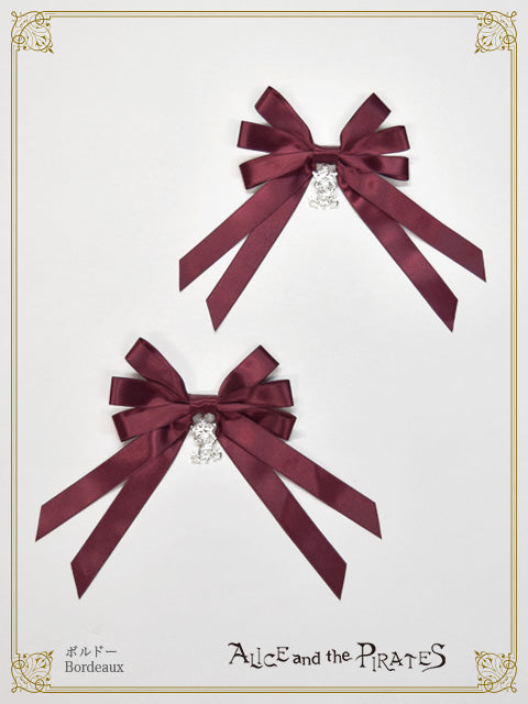 Satin ribbon multiple ribbon clip