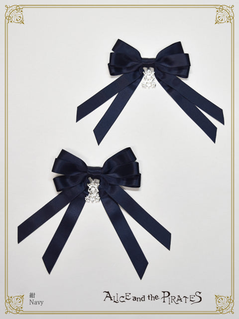 Satin ribbon multiple ribbon clip