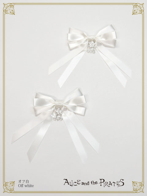 Satin ribbon multiple ribbon clip