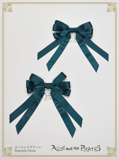 Satin ribbon multiple ribbon clip