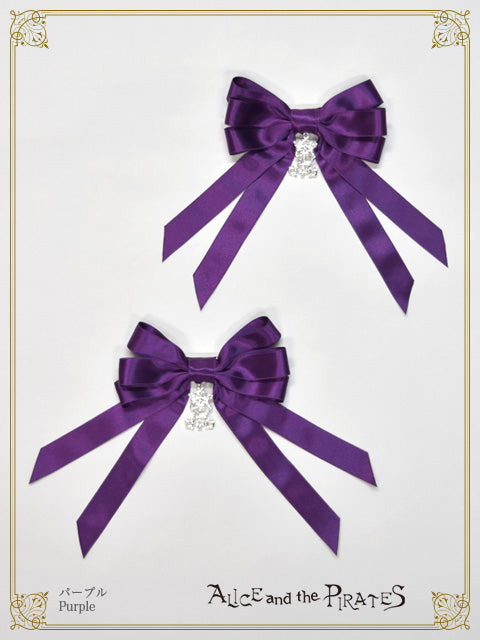 Satin ribbon multiple ribbon clip