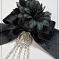 Black Rose Fantasia ~Flower in the Dark~ Chain Ribbon Clips