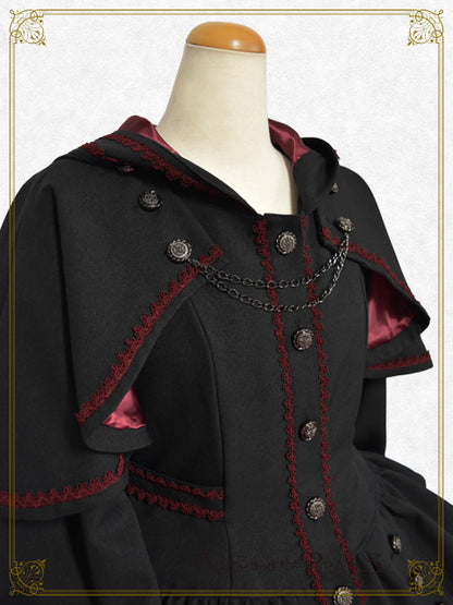 Le petit chaperon noirケープ付きコートワンピース