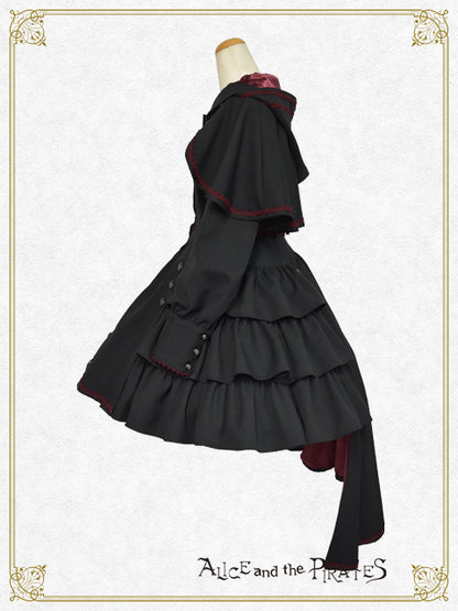 Le petit chaperon noirケープ付きコートワンピース